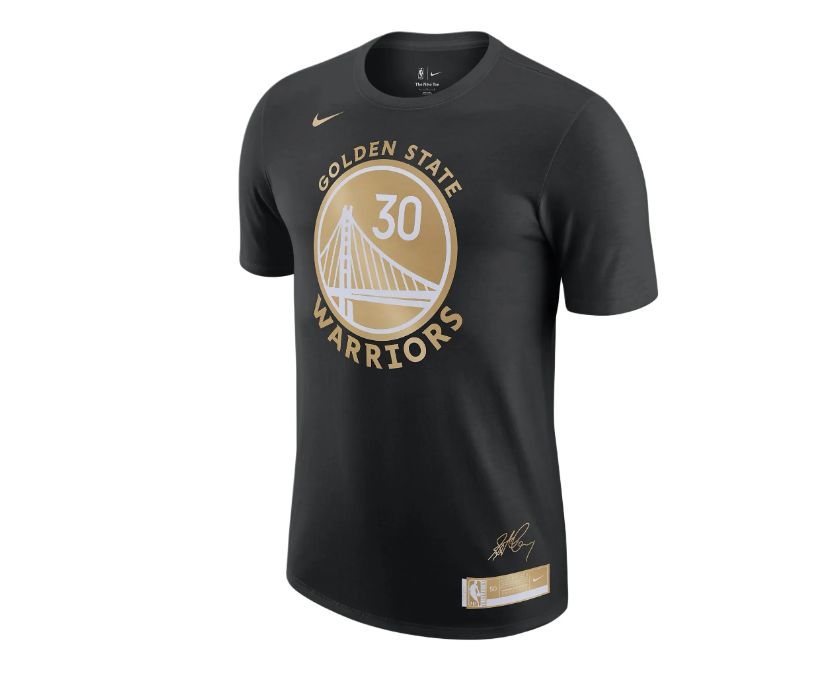 T-Shirt Golden State Warriors Stephen Curry (N°30) - Édition Noire
