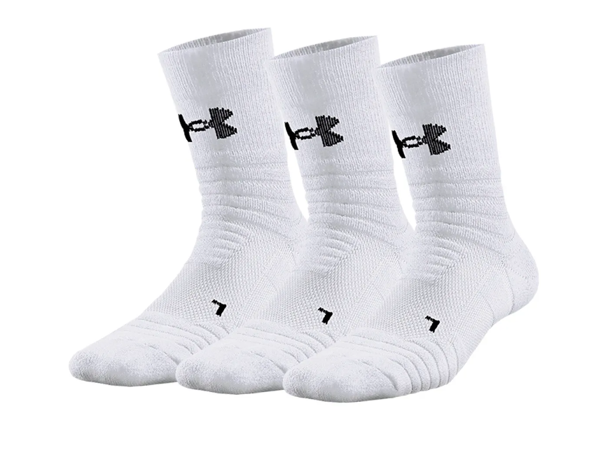 Lot de 3 Paires de Chaussettes de Sport Under Armour - Blanc