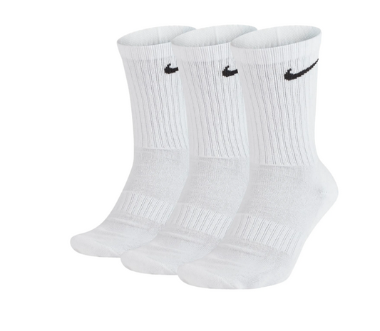 Lot de 3 paires de chaussettes Nike Everyday Cushion Crew - Blanc