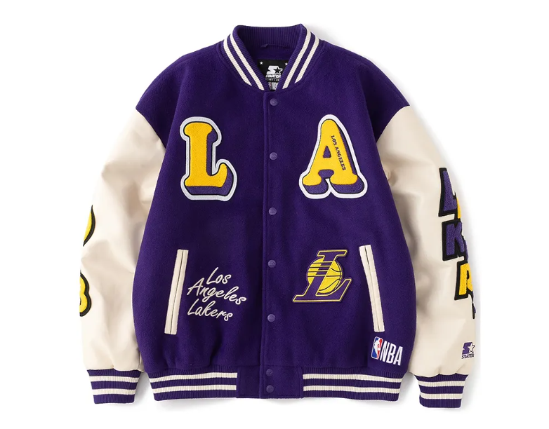 Blouson Varsity Los Angeles Lakers - Violet et Blanc STARTER NBA