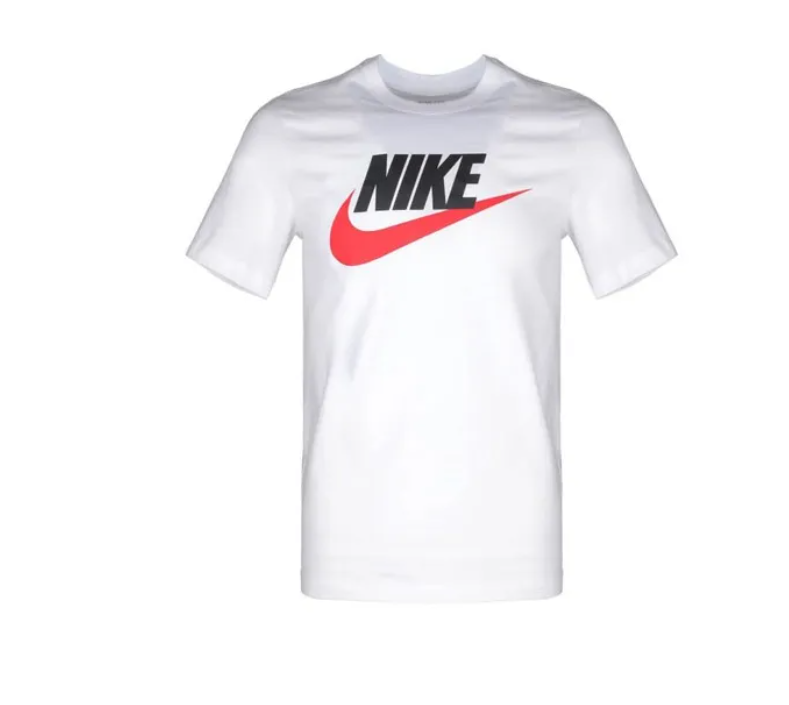 T-shirt Nike Blanc avec Logo Rouge