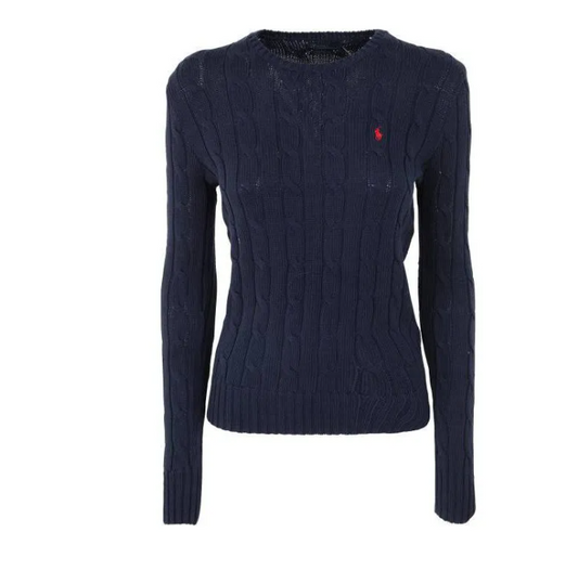 Pull Ralph Lauren en laine torsadée - Bleu marine