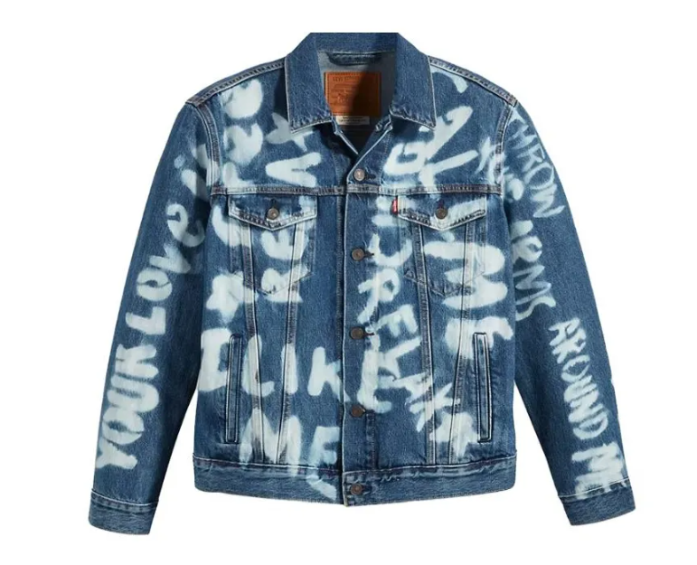 Veste en Jean Levi's - Graffiti Style (Bleu Denim)