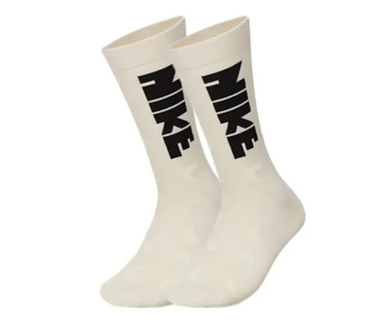 Chaussettes Nike Crew - Logo Bold (Blanc et Noir)